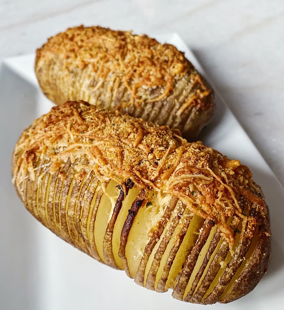 Garlic Parmesan Hasselback Potatoes FIVE INGREDIENT FEAST