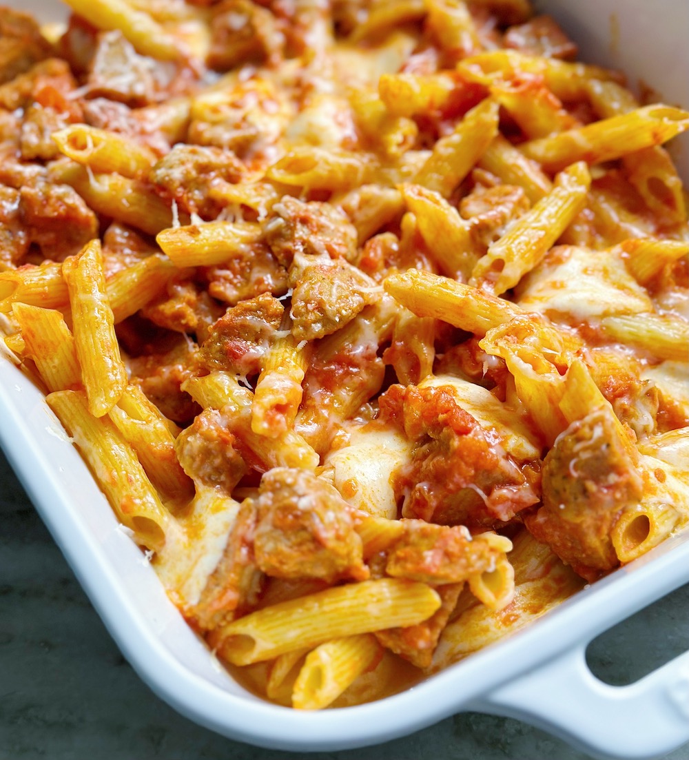 Meatball Parm Pasta Bake FIVE INGREDIENT FEAST